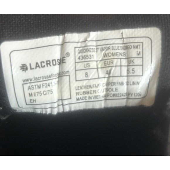 Lacrosse Women’s Quickness 3” Vapor Blue/indigo Comp Toe Work Shoe. Size 8.5. - Picture 7 of 10